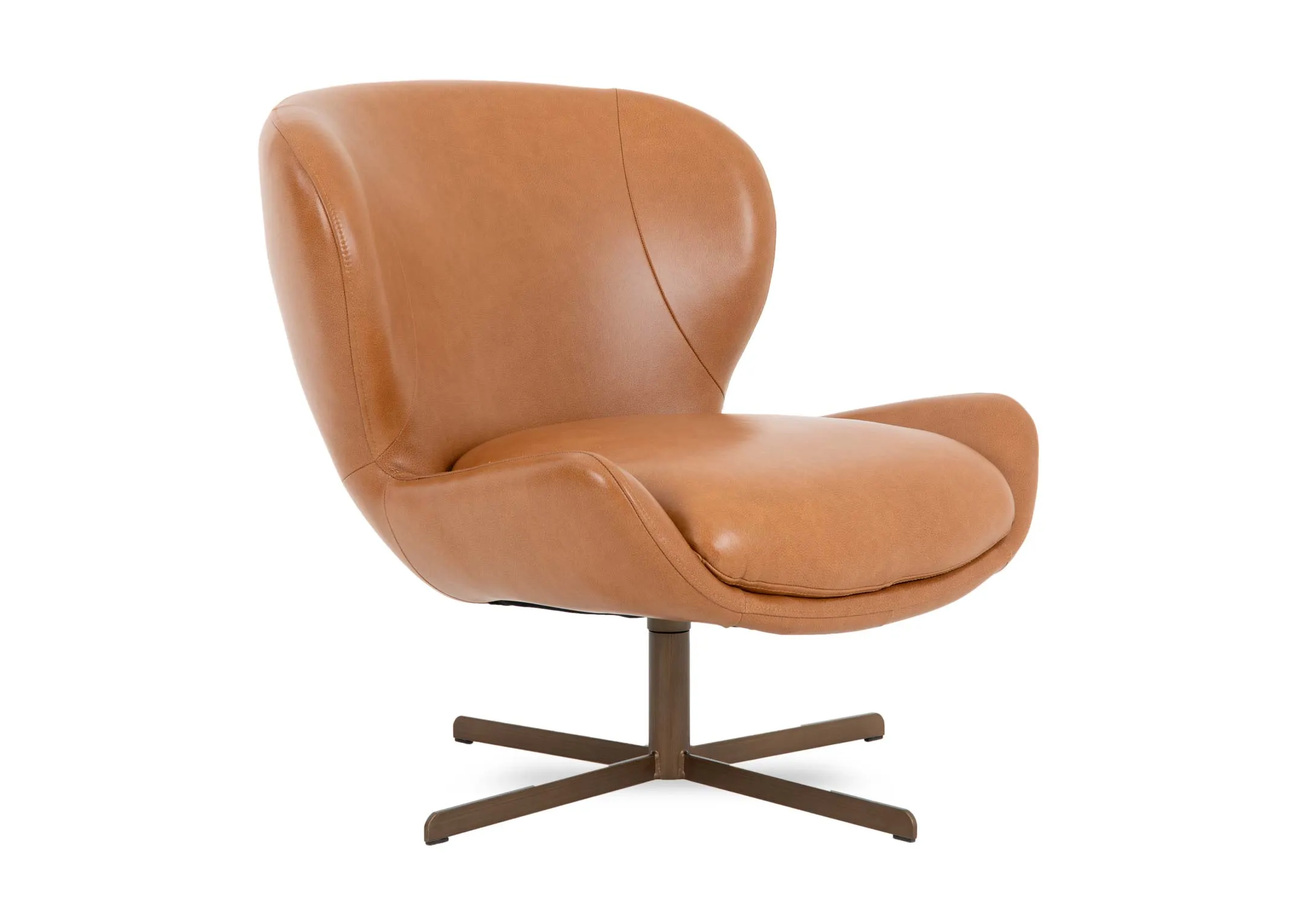 Brown Leather Occasional Chair Glen EZ Living Furniture